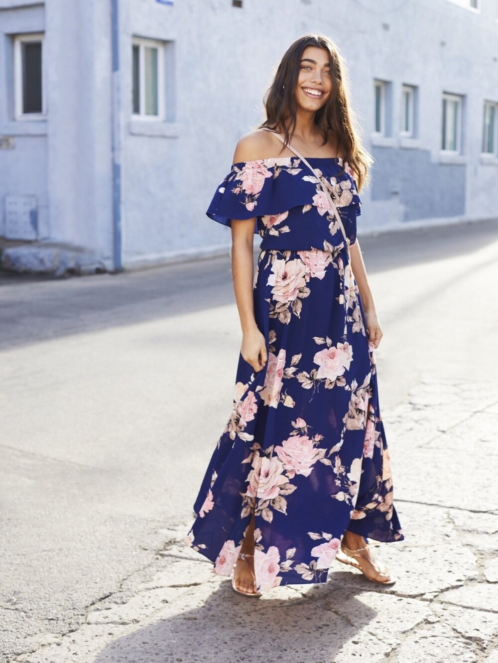 Premier Amour Navy Blue  Maxi DRESS